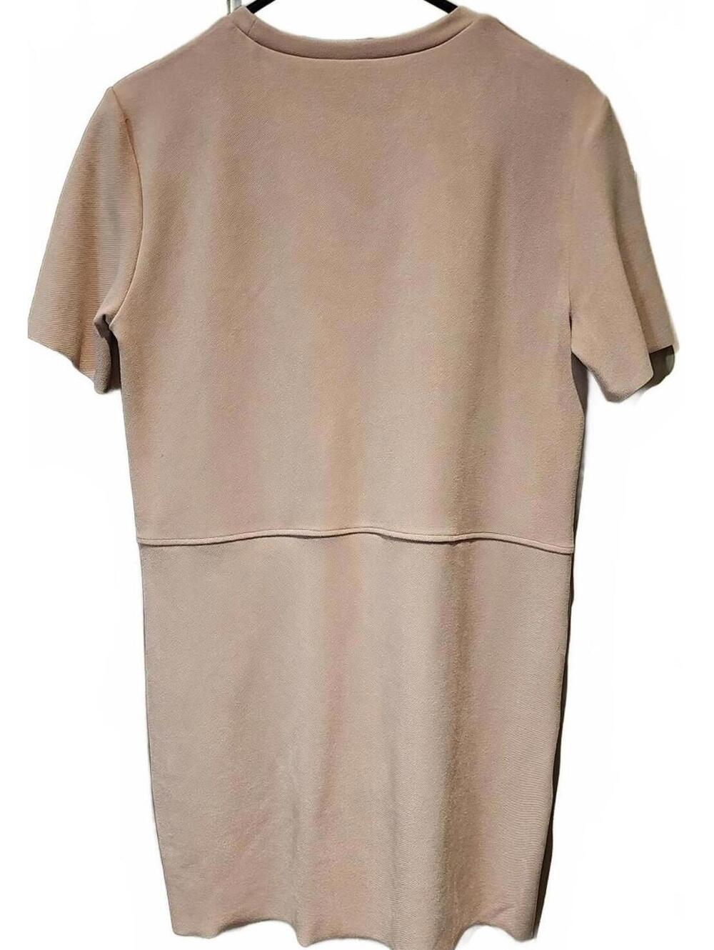 Zara Shirt dress dusty rose suede effect with pockets Size M. NWT - Picture 8 of 8